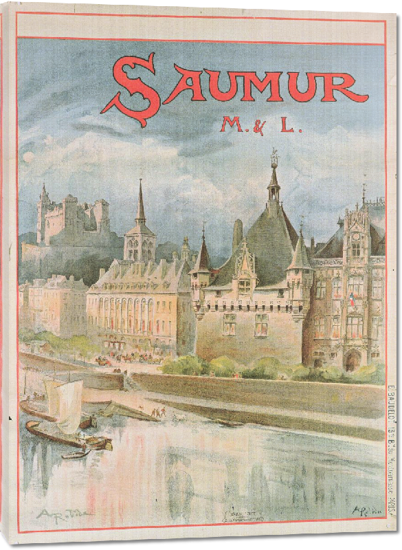 Toiles imprimées Reproduction du poster vintage de Saumur 