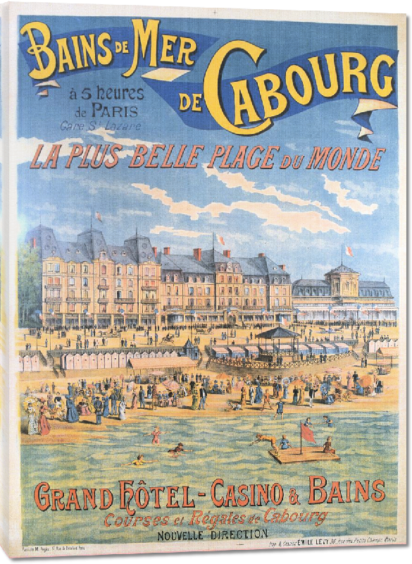 Toiles imprimées Reproduction affiche touristique vintage Cabourg 
