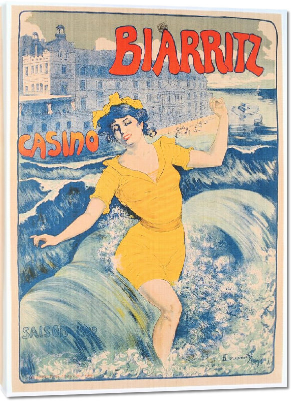 Toiles imprimées Reproduction de poster vintage Biarritz Casino