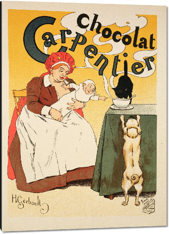 Impression sur aluminium Copie de l'affiche vintage Chocolat Carpentier 