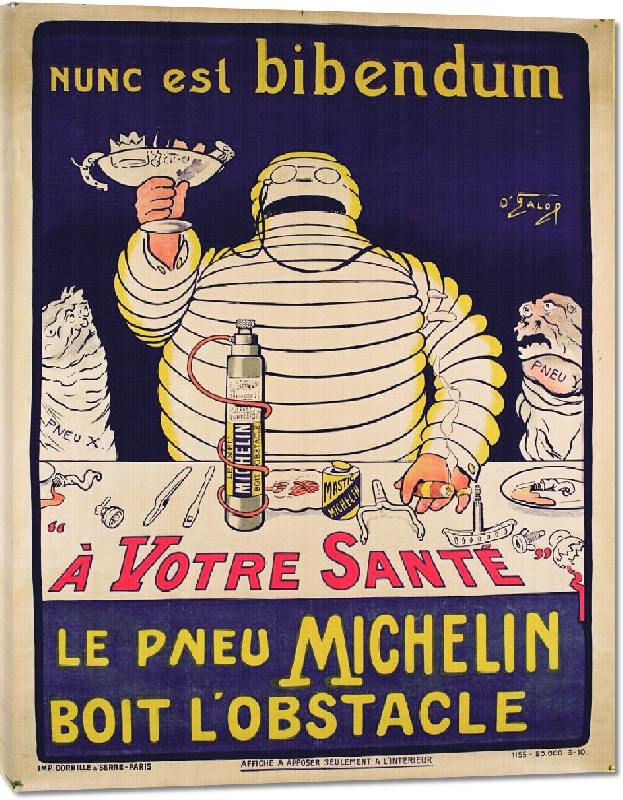 Toiles imprimées Repro de poster ancien Michelin 