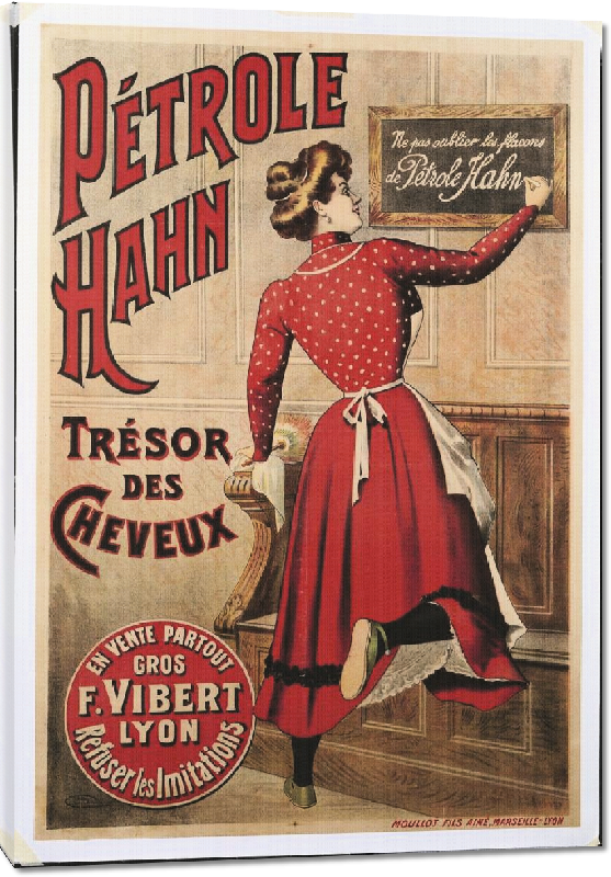 Toiles imprimées Reproduction d'affiche publicitaire Petrole Hahn