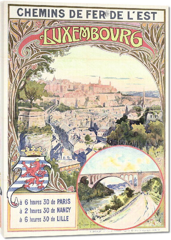 Toiles imprimées Reproduction affiche ancienne du Luxembourg