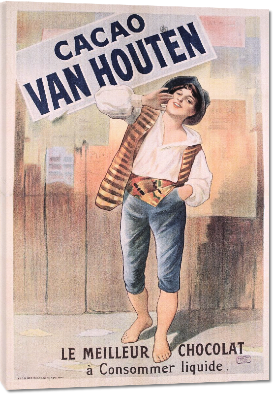 Toiles imprimées Reproduction de l'affiche cacao Van Houten 