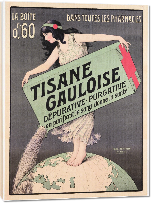Toiles imprimées Copie poster vintage Tisane Gauloise