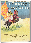 Toiles imprimées Copie poster vintage Le Maroc via Marseille 