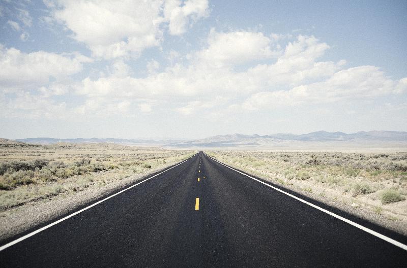 Route ouverte à travers le Nevada, États-Unis, 2022
