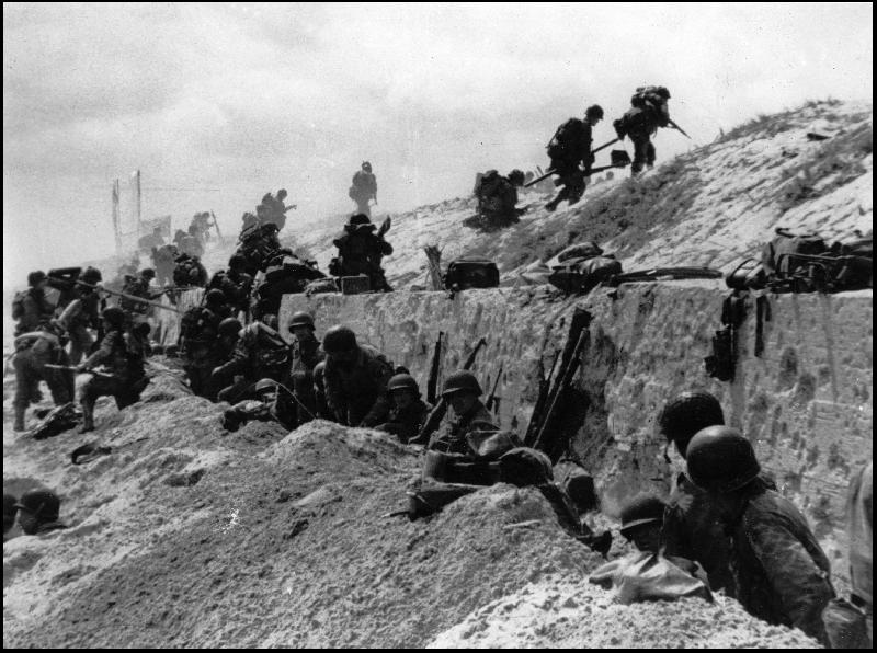 Jour J : soldats de l'infanterie américaine sur Utah Beach, 1944