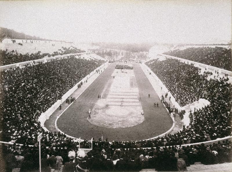 View of the first official Olympic Games in Athens, 1896