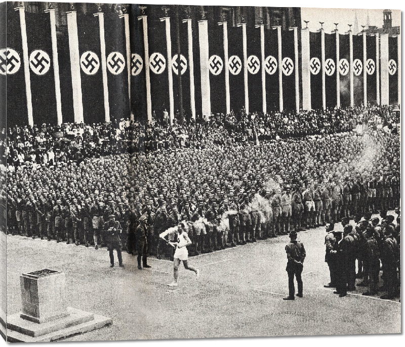 Toiles imprimées Repro photo Porteur de flamme JO 1936 Berlin
