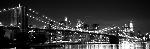 Poster noir et blanc du pont de Brooklyn à New York