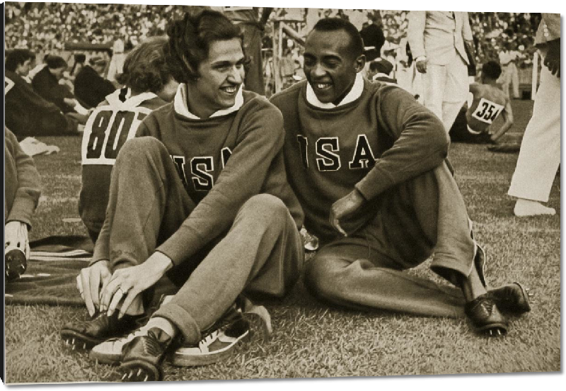 Impression sur aluminium Helen Stephens et Jesse Ownes, les plus rapides du monde, étaient tous deux favoris pour remporter une médaille d'or