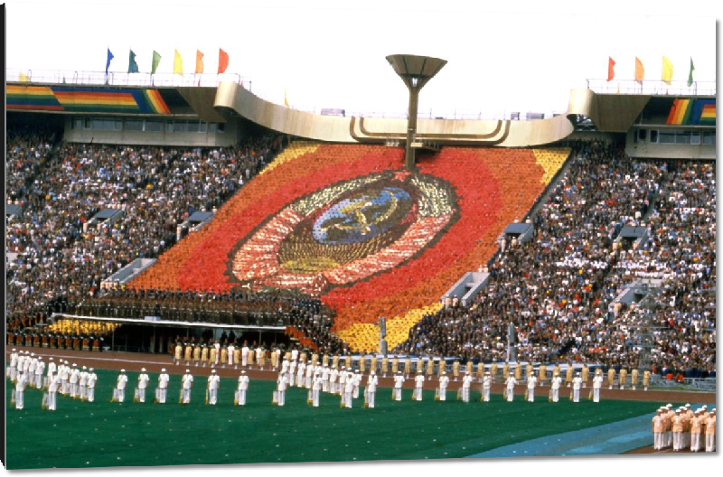 Impression sur aluminium Cérémonie d'ouverture des Jeux Olympiques, Moscou, 1980