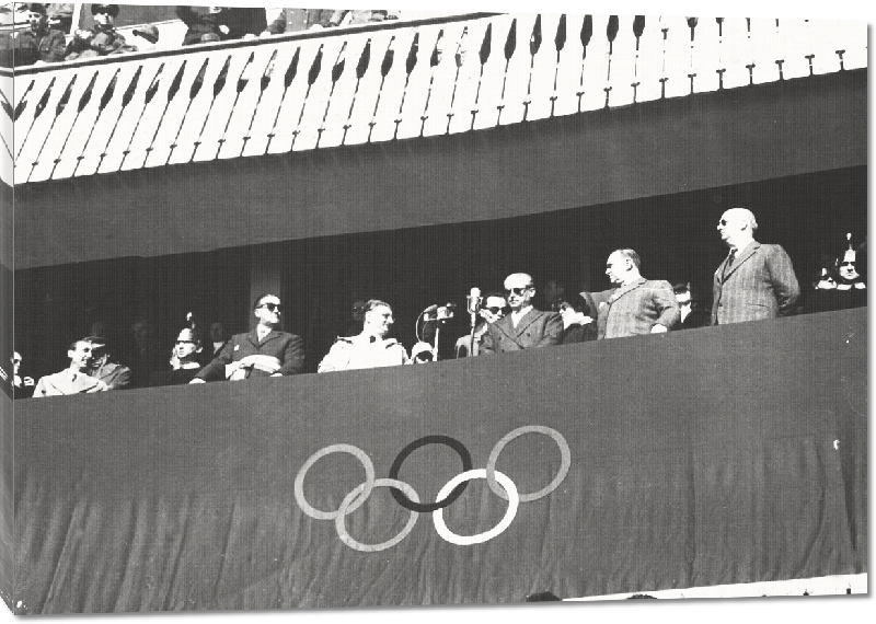 Toiles imprimées La cérémonie d'ouverture des Jeux olympiques d'hiver, Cortina d'Ampezzo, Italie, 1956