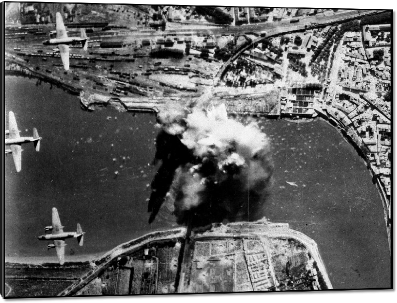 Impression sur aluminium Operation Anvil Dragoon:Bombardment of Arles, 1944