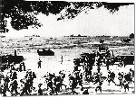 Toiles imprimées Sur la plage de Cavalaire, débarquement du bataillon français, 1944