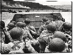 Toiles imprimées Jour J : la 1re Division d'infanterie américaine s'apprête à débarquer sur Omaha Beach, 1944