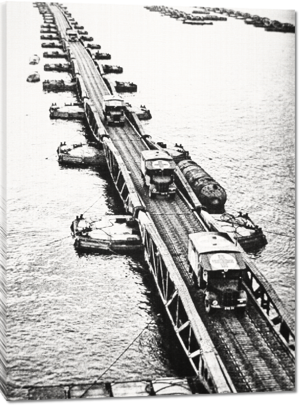 Toiles imprimées  Opération Overlord : ambulances alliées traversant la Manche, 6 juin 1944