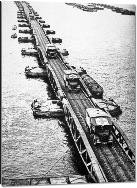 Impression sur aluminium  Opération Overlord : ambulances alliées traversant la Manche, 6 juin 1944