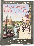 Toiles imprimées  Affiche annonçant les lignes ferroviaires françaises vers la Normandie, la Bretagne, Jersey et Londres, 1905