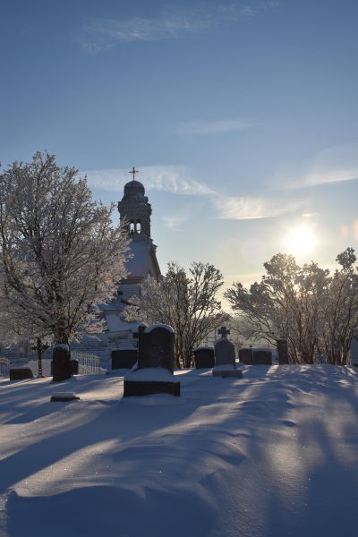 L'église un matin d'hiver