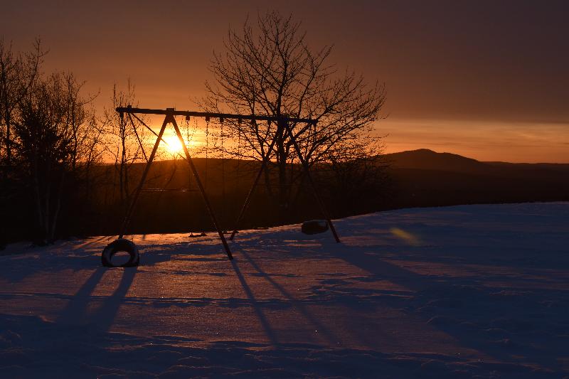 Un lever de soleil un matin froid