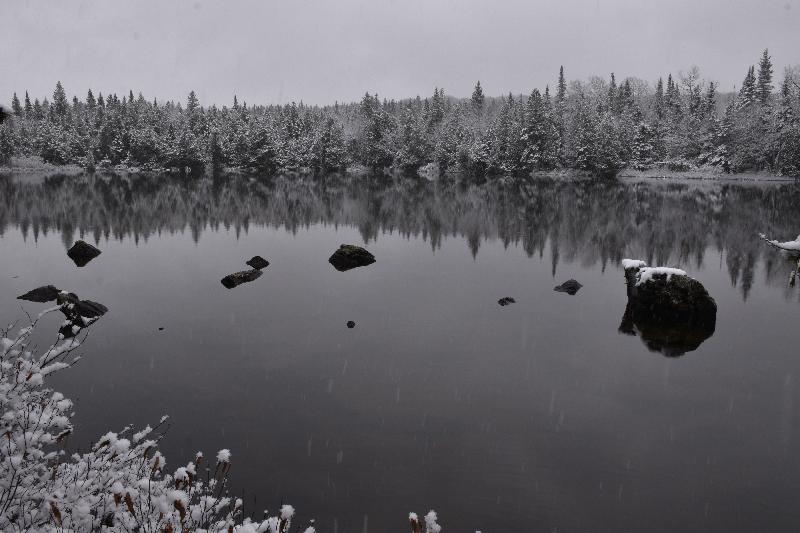 Une première neige sur le lac