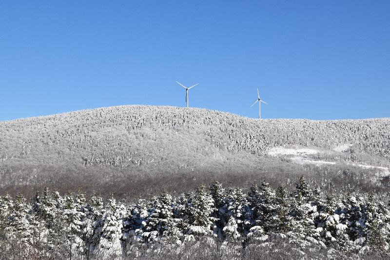 Une montagne givrée après la tempête