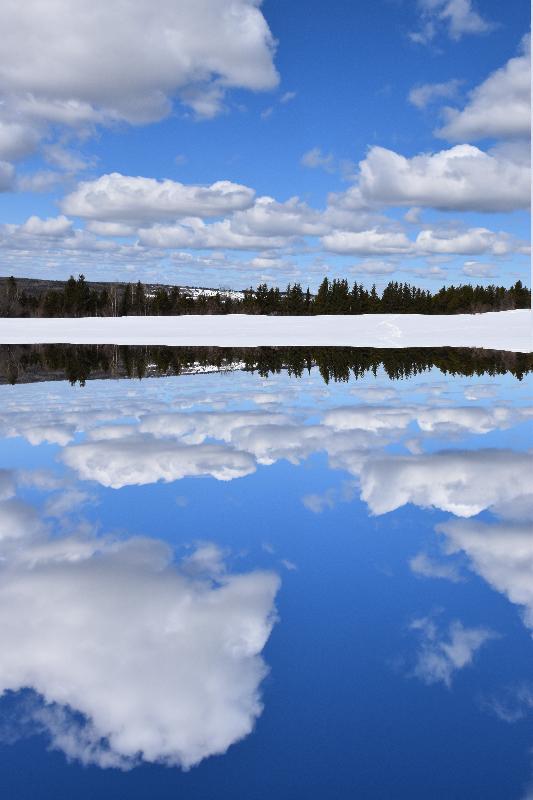 Un ciel bleu , un jour d'hiver