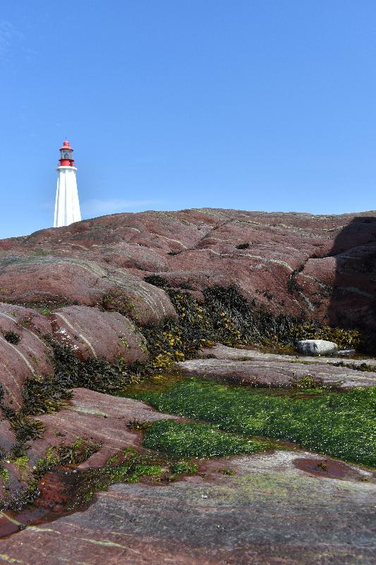 Le phare sous un ciel bleu