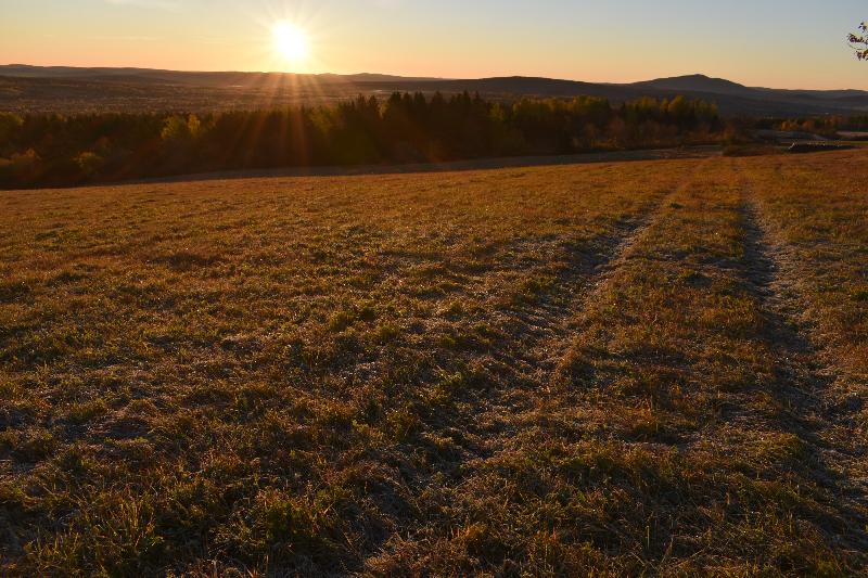 Un lever de soleil un matin d'automne