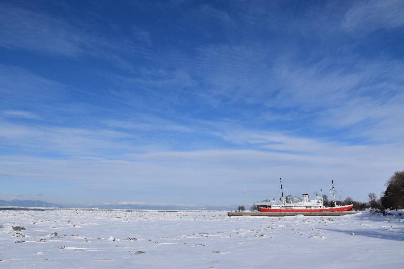 Le fleuve Saint-Laurent en hiver