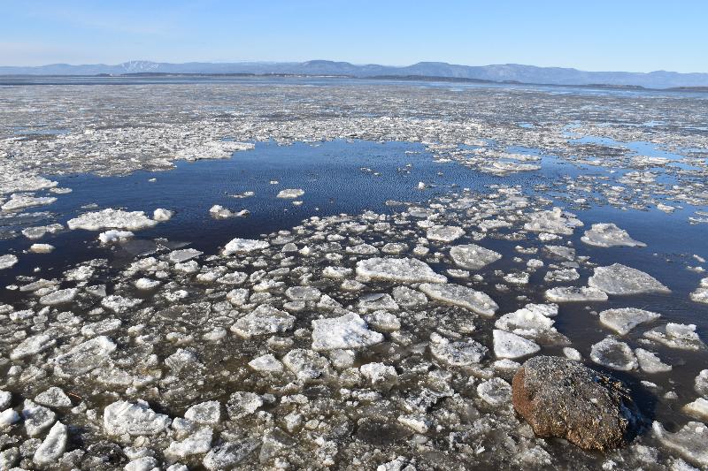 Le fleuve Saint-Laurent en hiver