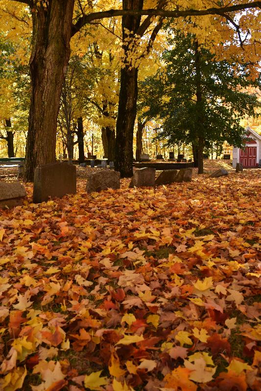 Le cimetière en automne