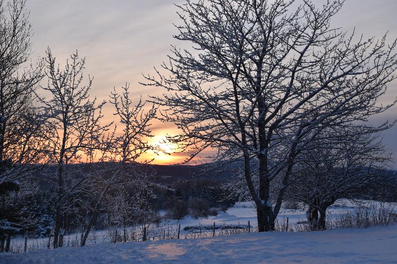 Un lever de soleil un matin froid