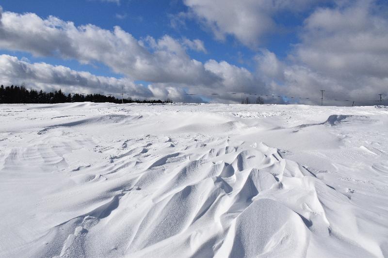 L'effet du vent sur la neige