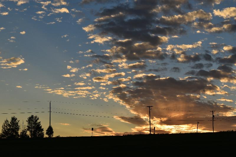 Un coucher de soleil un soir d'automne