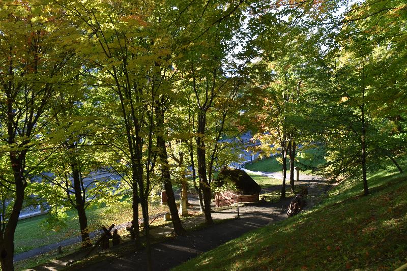 La parc de la cathédrale en automne