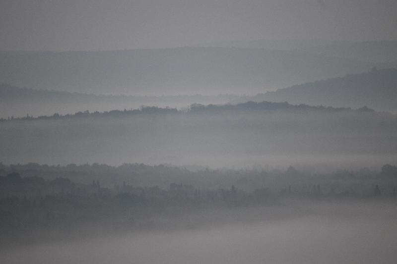 Un brouillard un matin d'automne