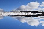 La première neige sur le lac