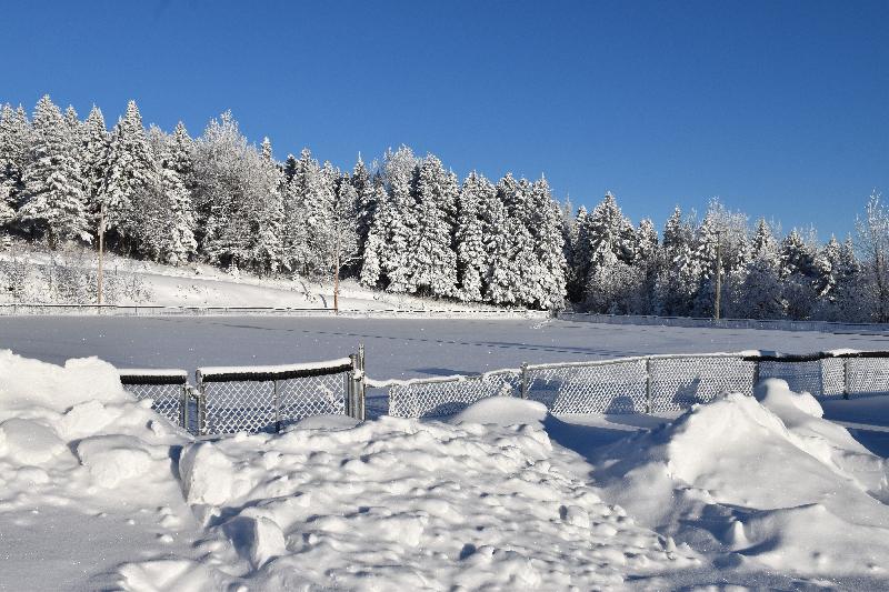 Le terrain des loisirs en hiver