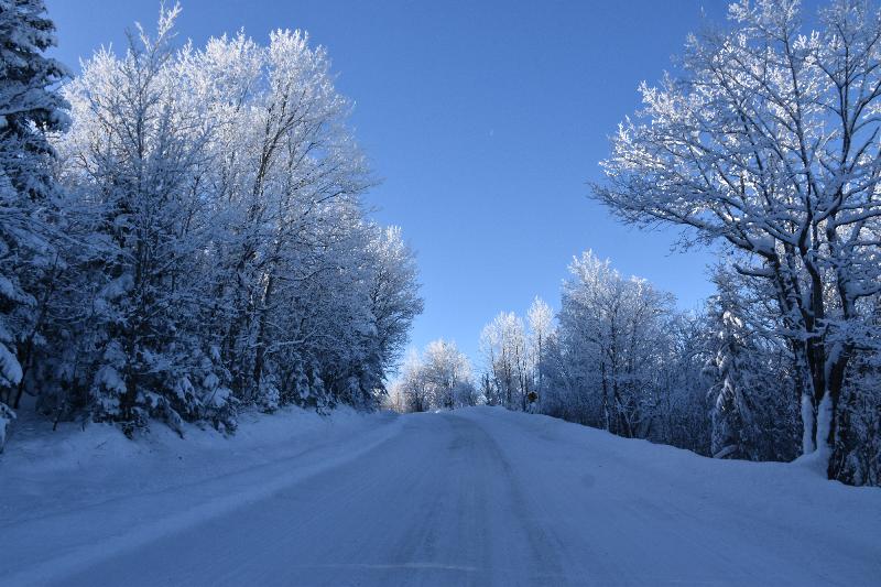 Le rang du nord en hiver