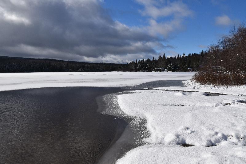 La première neige sur le lac