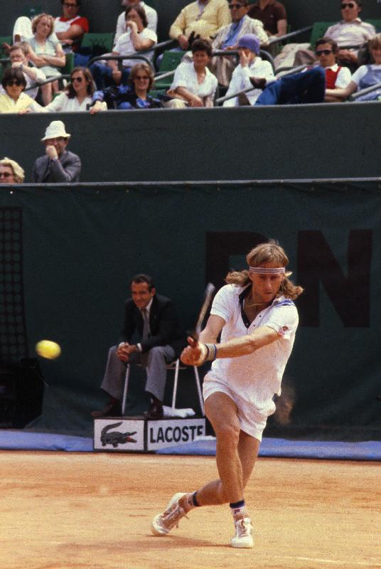 Photo Bjorn Borg, Tennisman suédois, lors de Roland Garros à Paris le 6 juin 1980