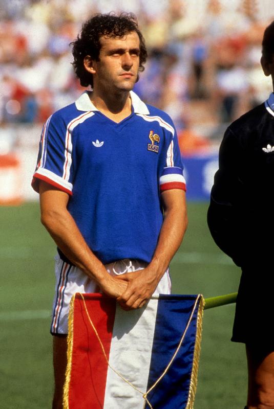 Photo Footballeur français Michel Platini, juin 1986