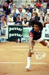 Photo Yannick Noah lors de Roland Garros Tennis Internationales en France en 1983