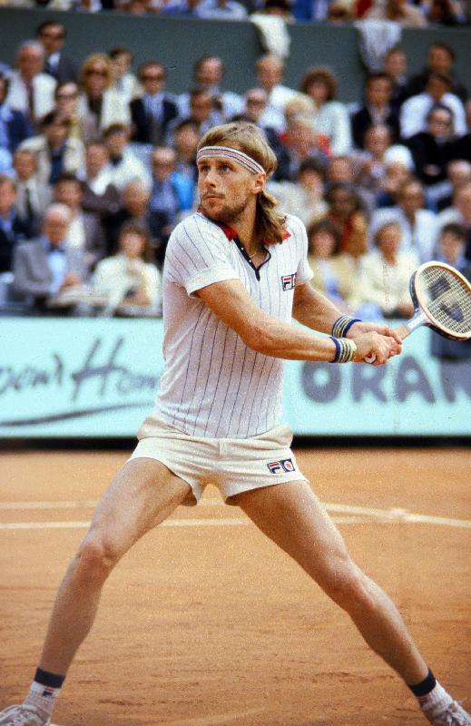 Photo Tennisman Bjorn Borg lors du Tournoi Roland Garros Juin 1979