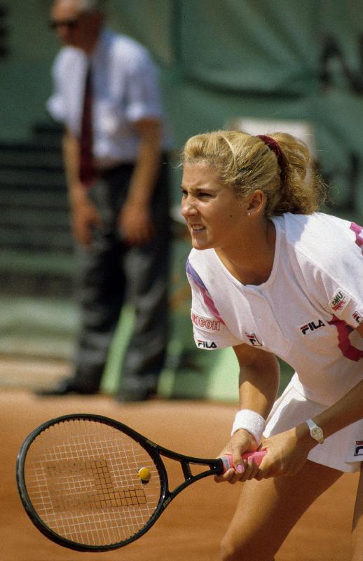 Photo de  La Tenniswoman Monica Selles au Tournoi de Roland Garros