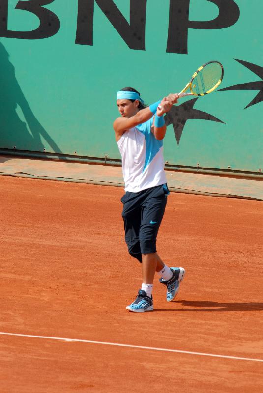 Photo Rafael Nadal au 3 eme tour du tournoi de Roland Garros 2007 