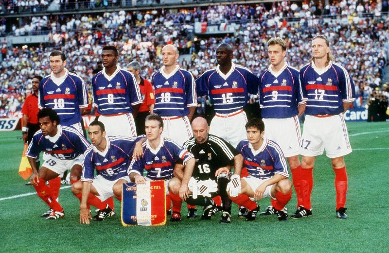 Photo équipe de France de football Finale de la coupe du monde de football à Paris le 12 juillet